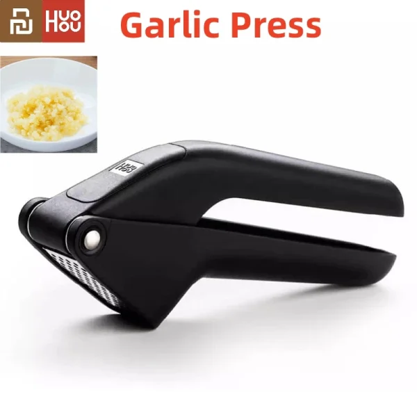 Youpin-HUOHOU-Garlic-Press-Portable-Stainless-Steel-Garlic-Puree-Minced-Garlic-Manual-Funneling-Extruder-Garlic-Juice
