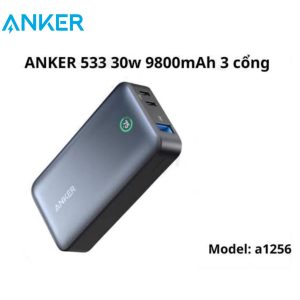 Anker Power Bank 533 PowerCore 30W PD 9800mAh Portable Charger A1256