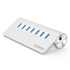 Orico M3H7 Aluminum Alloy 7 Port USB3.0 HUB with 30W Power Adapter