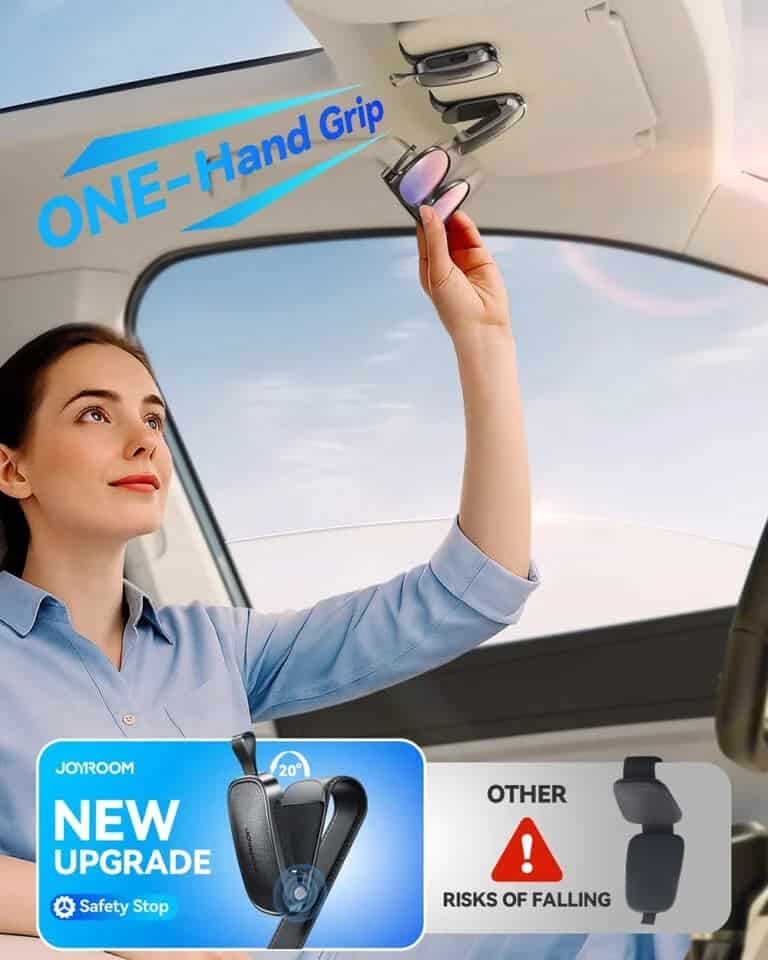 Joyroom JR-ZS511 Magnetic One-hand Car Visor Sunglasses Holder Clip