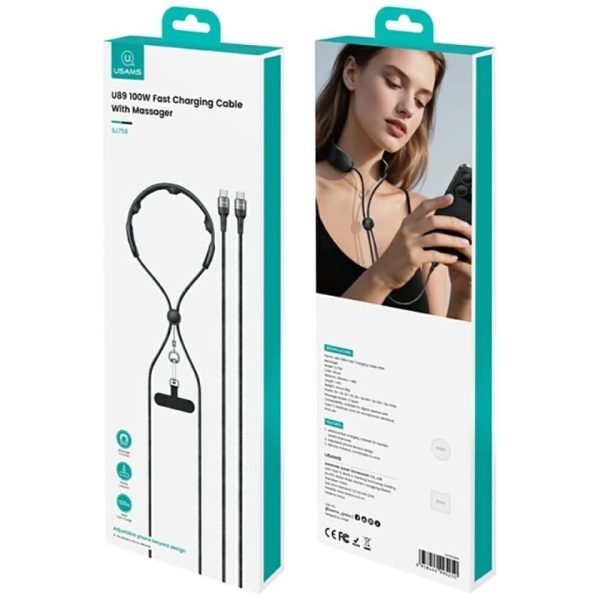 USAMS SJ759 U89 100W Fast Data Charging Cable with Massager