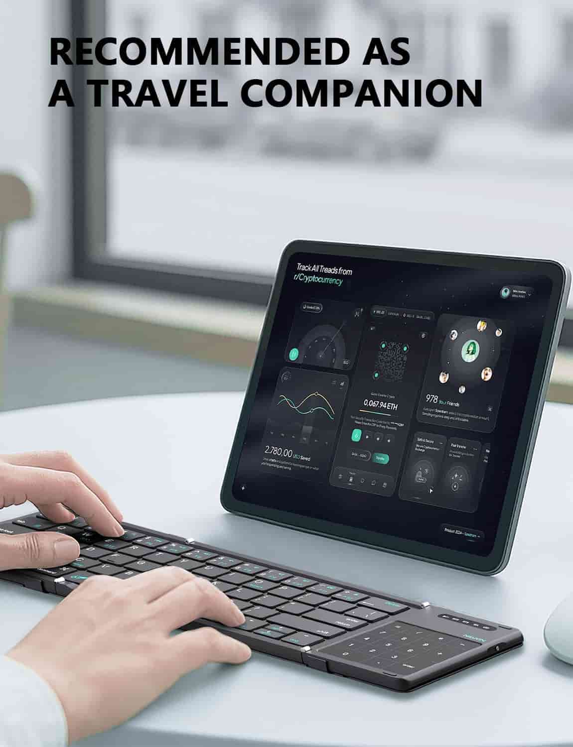 Nilkin Cube Pocket Foldable Bluetooth Keyboard with Touchpad