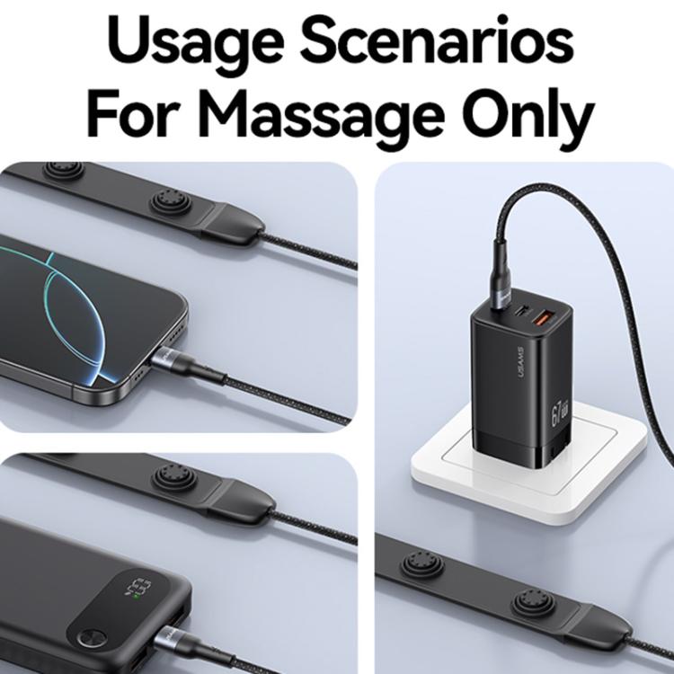 USAMS SJ759 U89 100W Fast Data Charging Cable with Massager