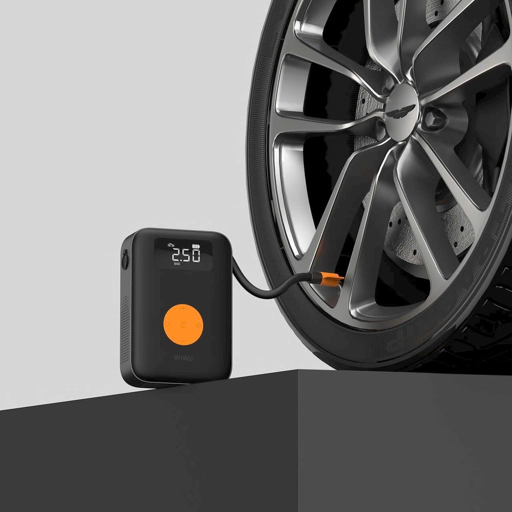 WiWu WI-AI003 Portable Wireless Tire Inflator Air Pump With PowerBank