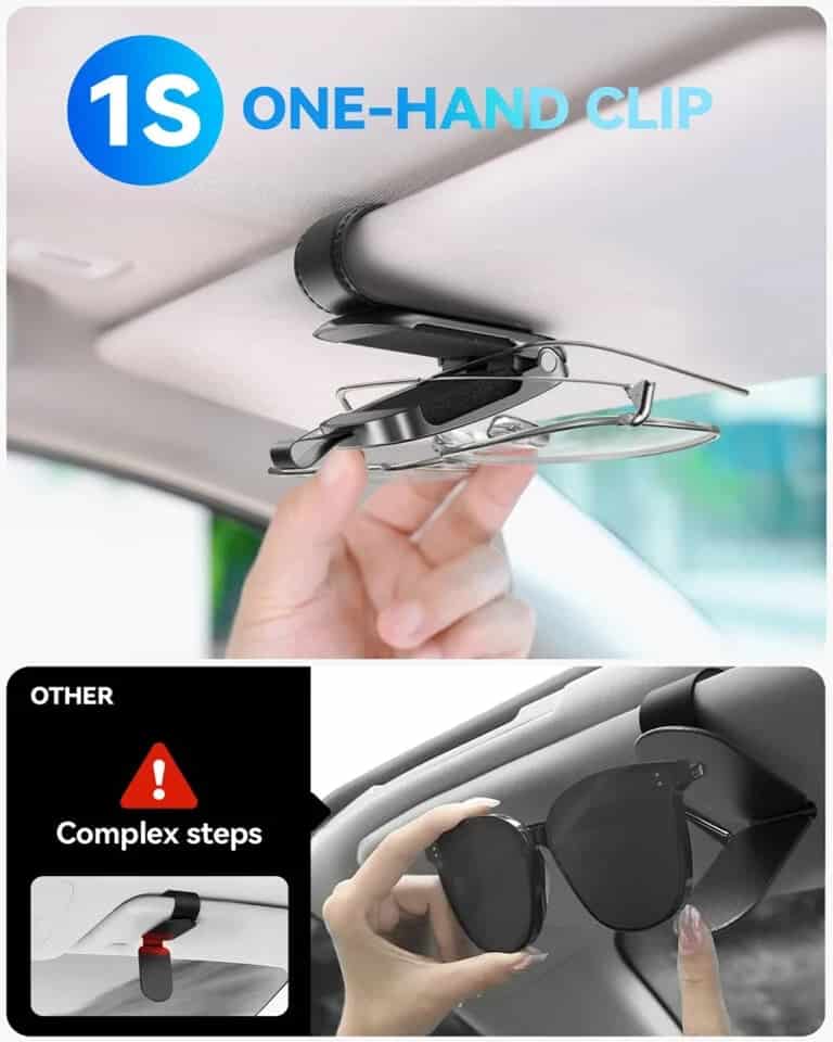 Joyroom JR-ZS511 Magnetic One-hand Car Visor Sunglasses Holder Clip