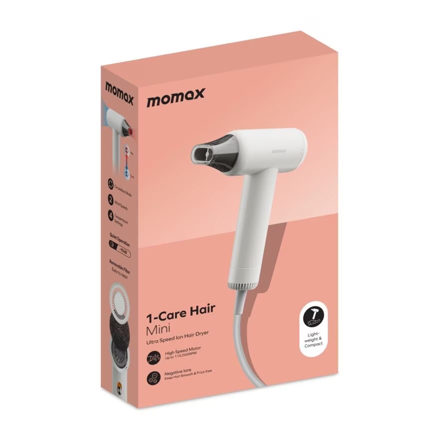 Momax 1-Care Hair Mini Ultra Speed Ion Hair Dryer