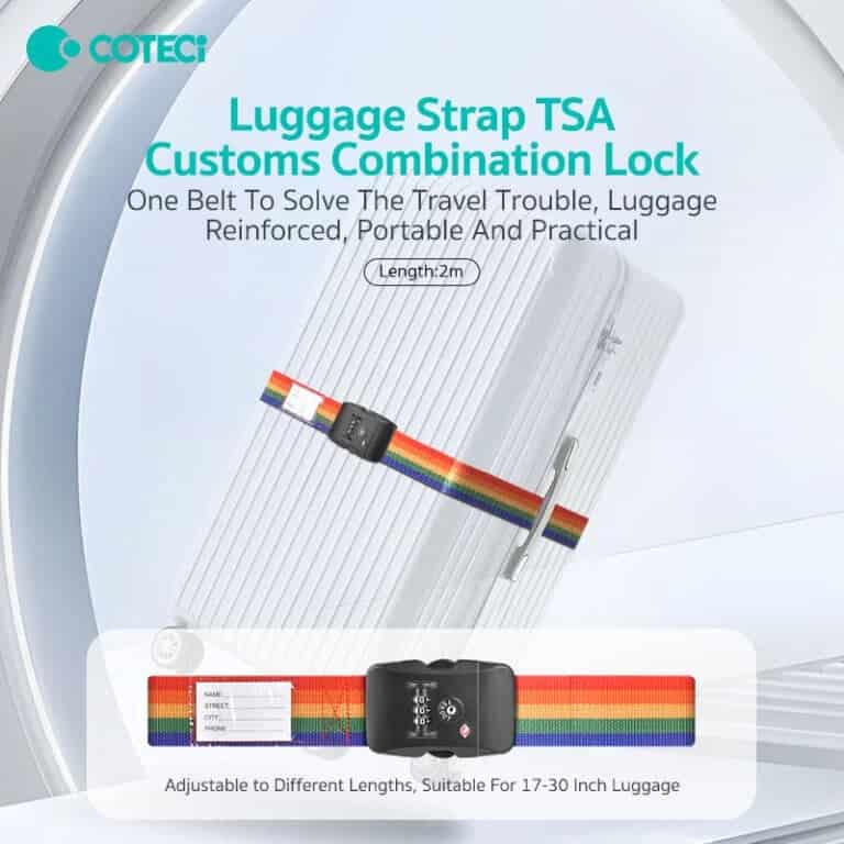 COTECi TR-004 TSA Customs Combination Lock Luggage Strap