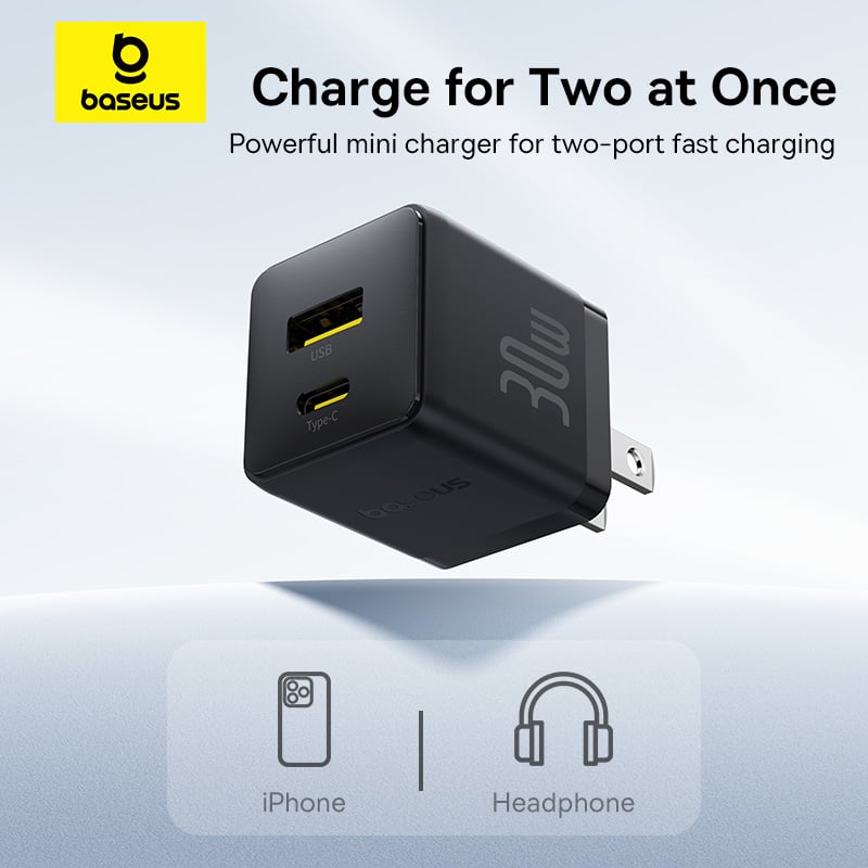 Baseus Palm 30W Fast Charger C+U With 60W Type-c Cable