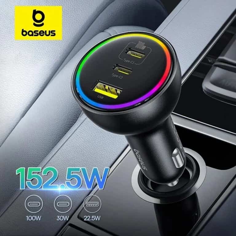 Baseus 152.5W Multi-Port Fast Charging Car Charger Set