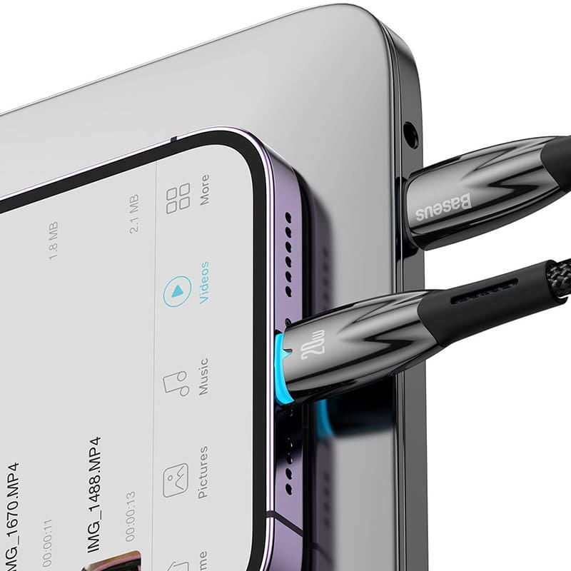 Baseus Glimmer Series Type C to iP PD 20W fast charging cable for iPhone