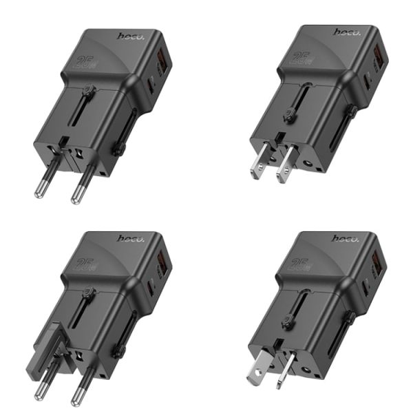 Hoco AC24 Mini PD25W QC3.0 Universal Travel Charger with Type-C to Type-C Cable