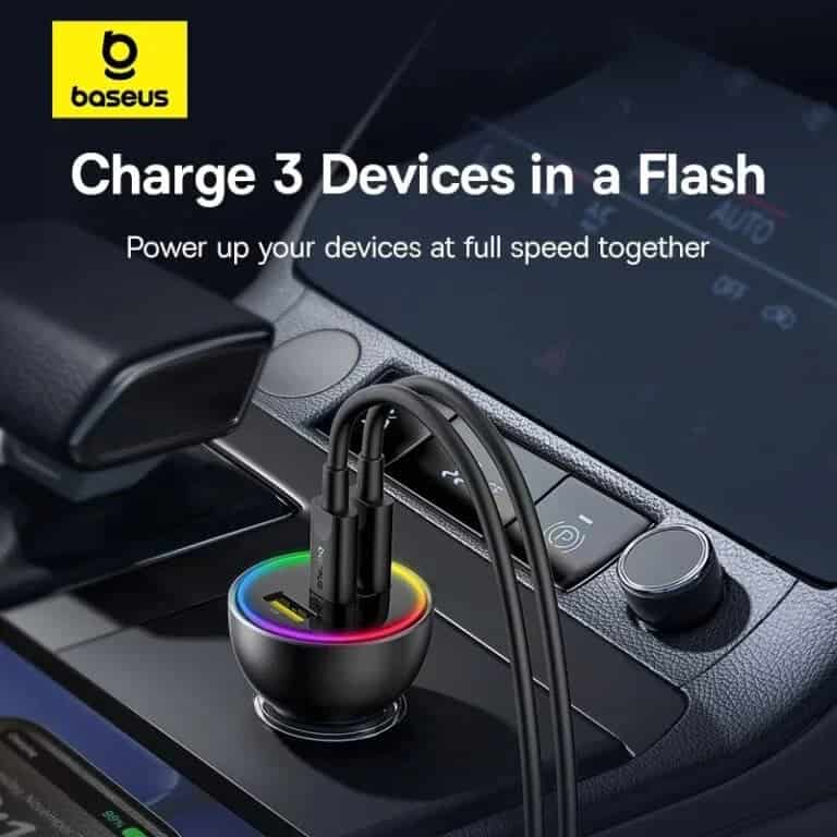 Baseus 152.5W Multi-Port Fast Charging Car Charger Set