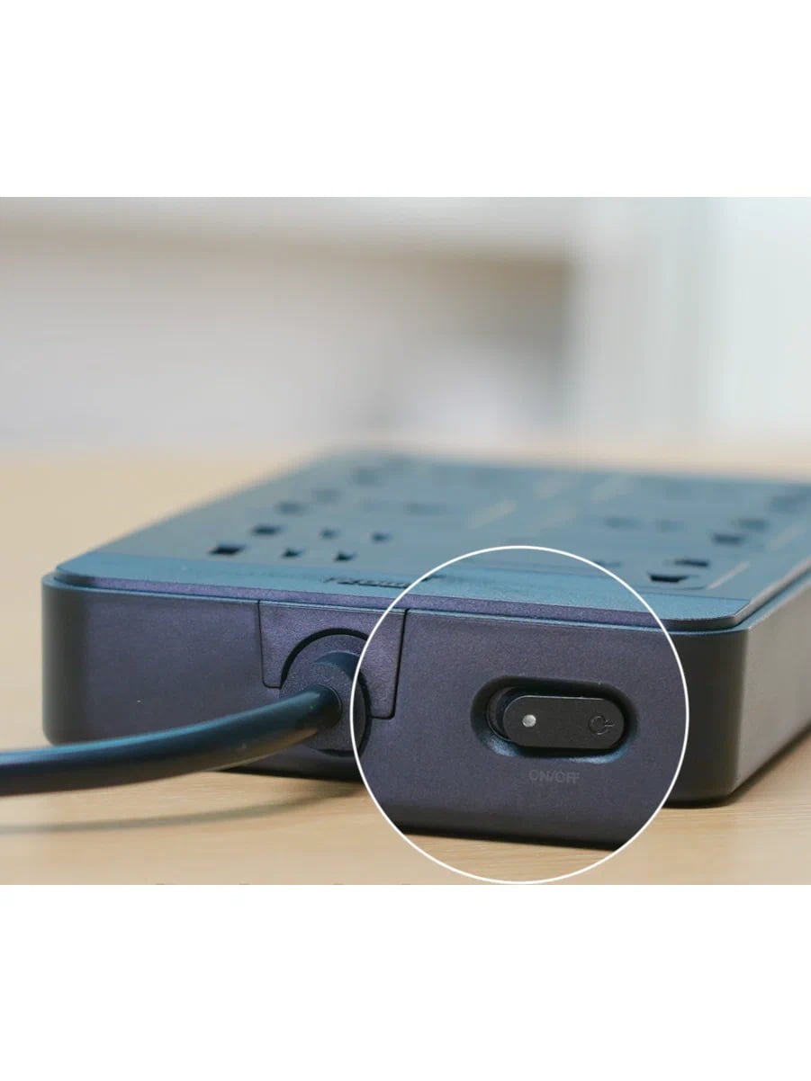 Remax RP-U195 Power Strip Adapter 2A+4C+5Sockets 2500W+30W Wire Length 1.5m (EU Plug)