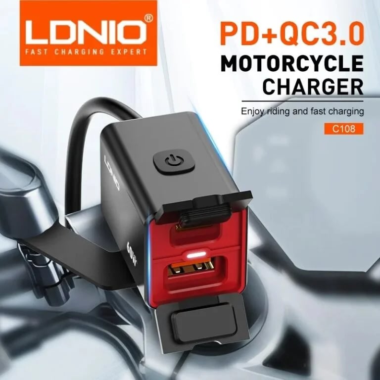 Ldnio C108 60W Motorcycle Fast Charger