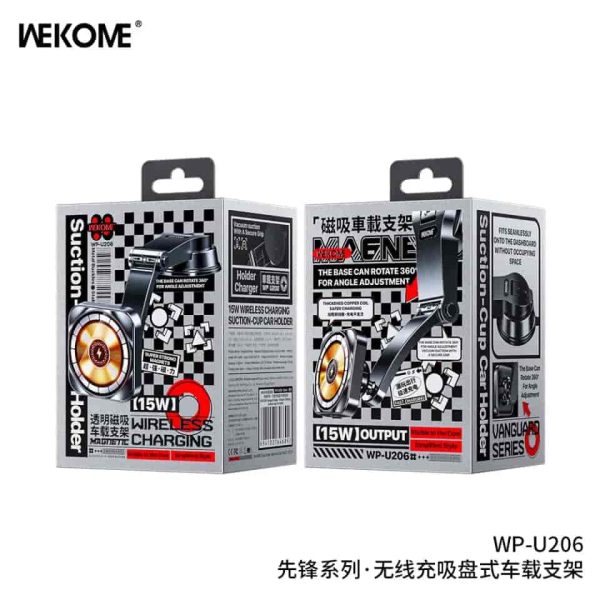 WEKOME WP-U206 15W Fast Charge Suction-cup Car Holder