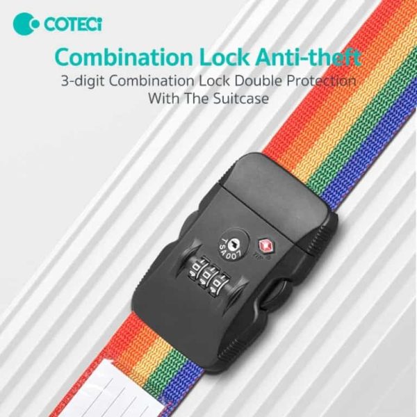 COTECi TR-004 TSA Customs Combination Lock Luggage Strap