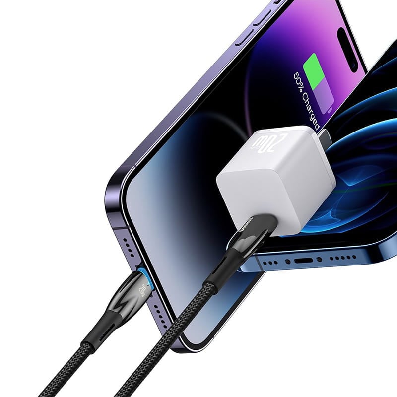 Baseus Glimmer Series Type C to iP PD 20W fast charging cable for iPhone