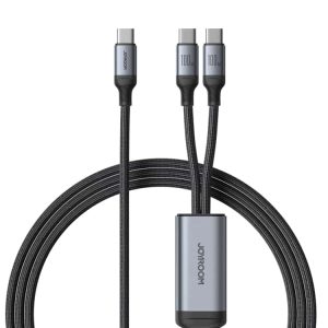 JOYROOM A21 100W Type-C to Dual Type-C 2 in 1 Charging Cable - 1.5m