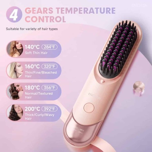 Xiaomi Enchen H100 Cordless Portable Hair Straightener Brush Xiaomi Enchen H100 Cordless Portable Hair Straightener Brush
