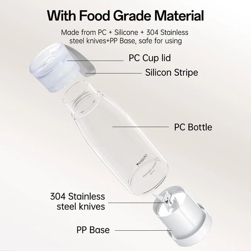 YESIDO EC17 450ml Portable Juicer - 1500mAh Battery