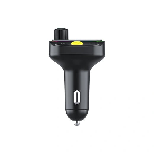 WiWU Wi-QC031 Bluetooth 5.3 Car FM Transmitter with RGB Lights & 38W Fast Charging