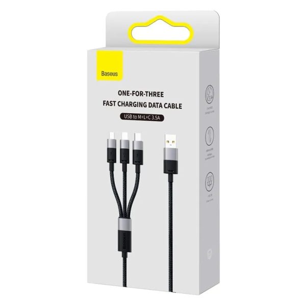 Baseus High Current 3.5A StarSpeed 1 For 3 Fast Charging Data Cable USB to M+L+C