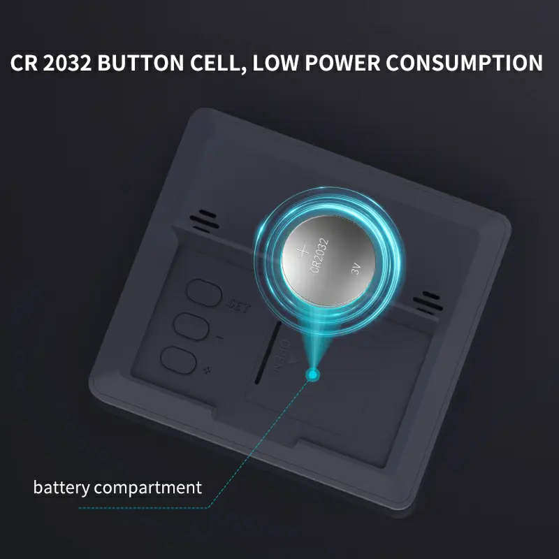 JIMIHOME JM-G3002 Temperature And Humidity Monitor With Digital Clock
