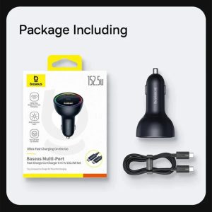 Baseus 152.5W Multi-Port Fast Charging Car Charger Set