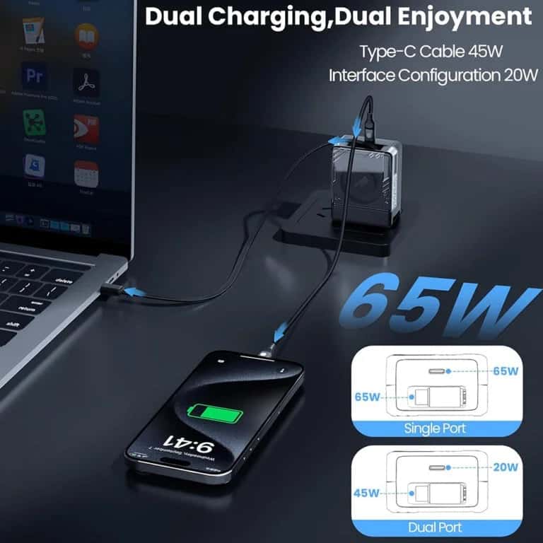 Nillkin IceCore Retractable 65W GaN Charger