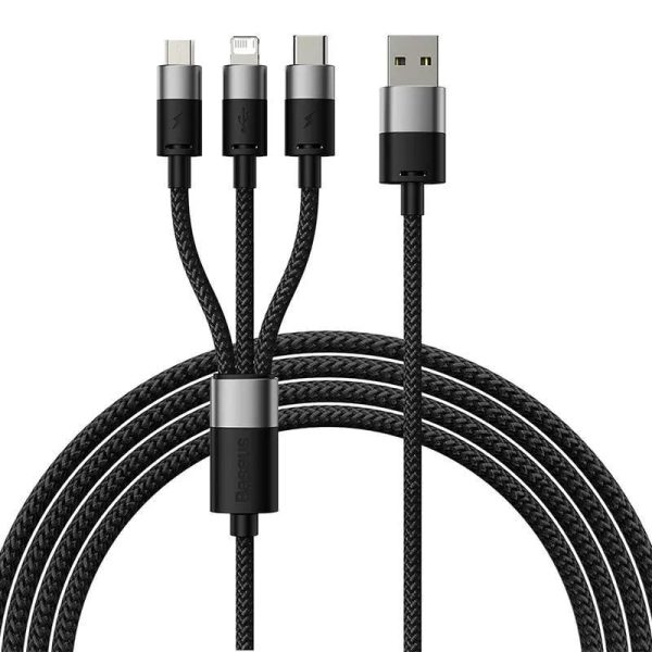 Baseus High Current 3.5A StarSpeed 1 For 3 Fast Charging Data Cable USB to M+L+C Baseus High Current 3.5A StarSpeed 1 For 3 Fast Charging Data Cable USB to M+L+C