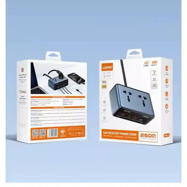 LDNIO SC1 2500W 5-In-1 Ports GaN Desktop Power Strip