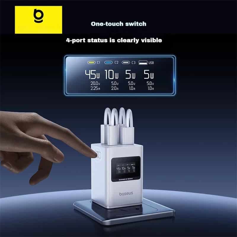 Baseus 65W Super GaN Digital Display Gallium Nitride Type C Charger