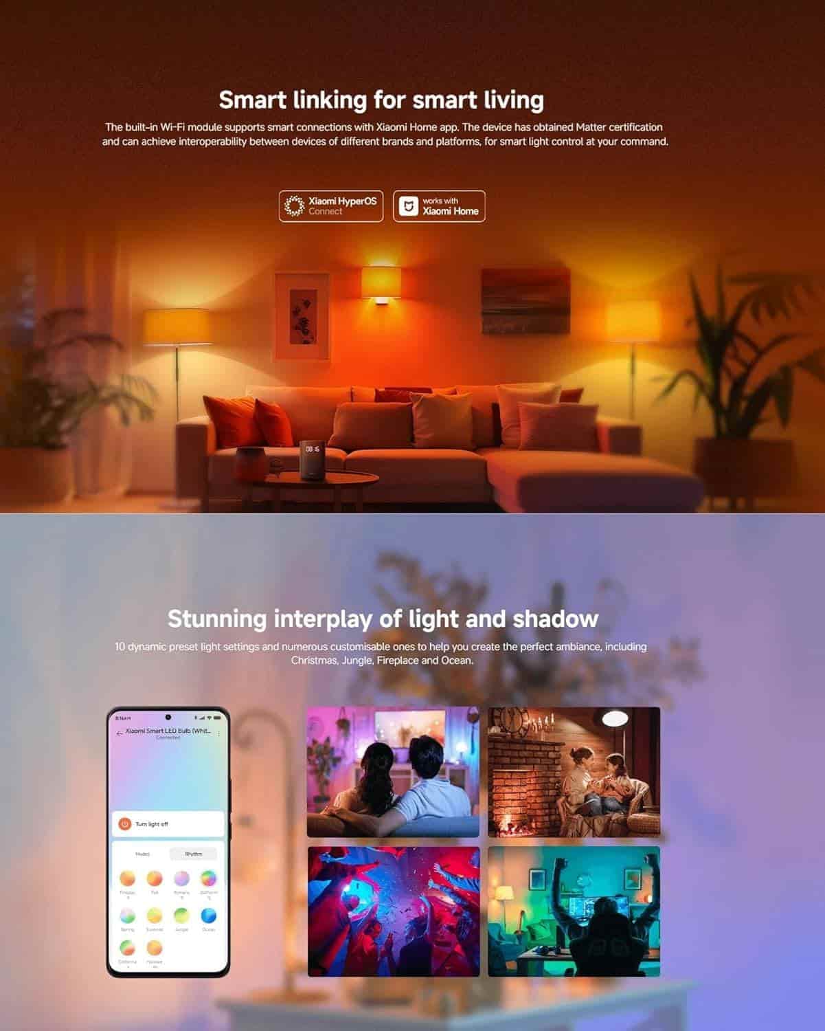 Xiaomi Smart LED Bulb (White And Color) With App Control