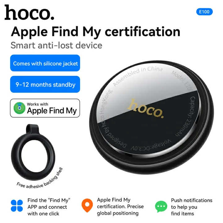 Hoco E100 Smart Finder Works With Apple Find My Anti-Lost Tracker Locator