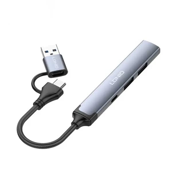 Ldnio DS-64C 4-in-1 USB/Type-C Hub Adapter Ldnio DS-64C 4-in-1 USB/Type-C Hub Adapter