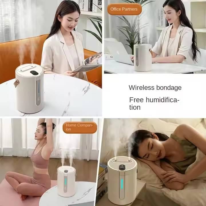 Fashion Ultrasonic Cold Mist H30 Humidifier Double Spray Port Design Large Capacity Silent USB Portable Diffuser