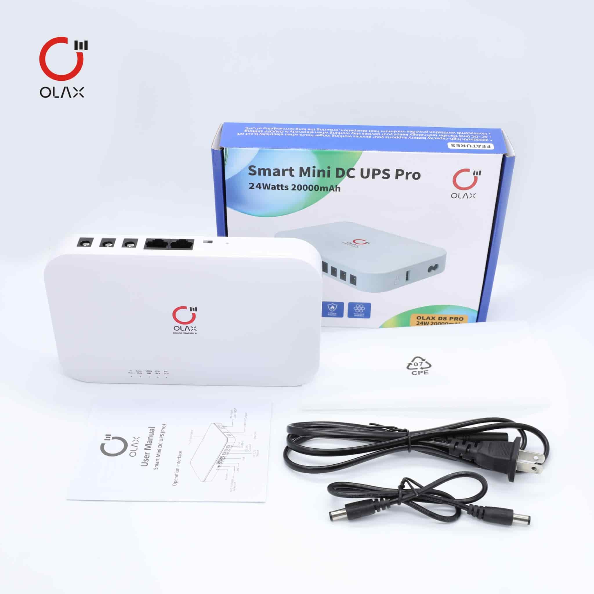Olax D8 Pro Smart Mini DC UPS 24W 20000mAh