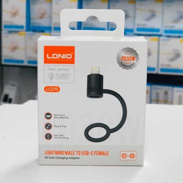 Ldnio LC270 PD30w Lightning Male To USB-C Female PD Fast Charging Adapter