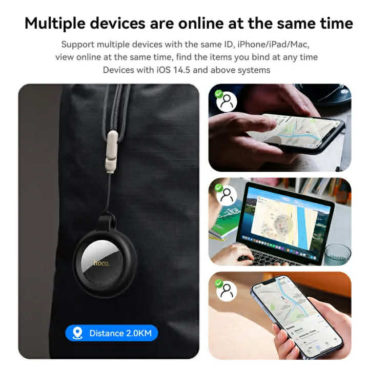 Hoco E100 Smart Finder Works With Apple Find My Anti-Lost Tracker Locator