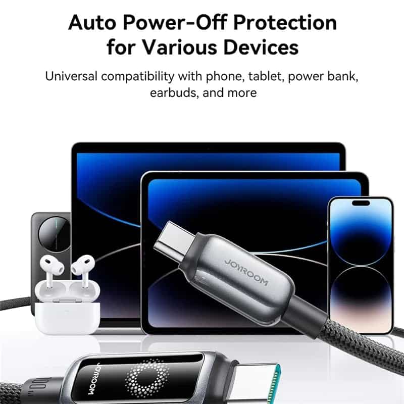 Joyroom S-A55 Auto Power Off 100W Fast Charging Type-C to Type-C Data Cable