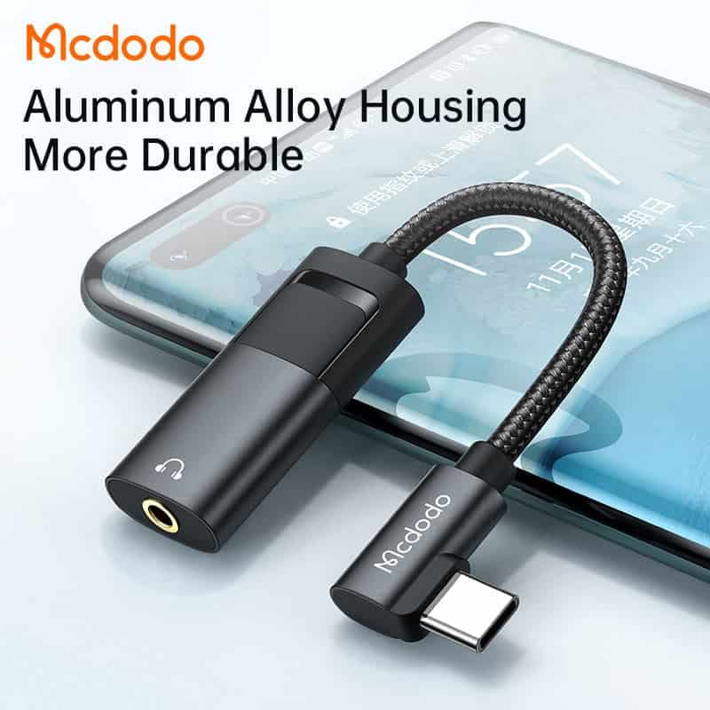 Mcdodo CA-188 60W USB-C to USB-C With DC 3.5MM Audio Adapter (Calling Supported)