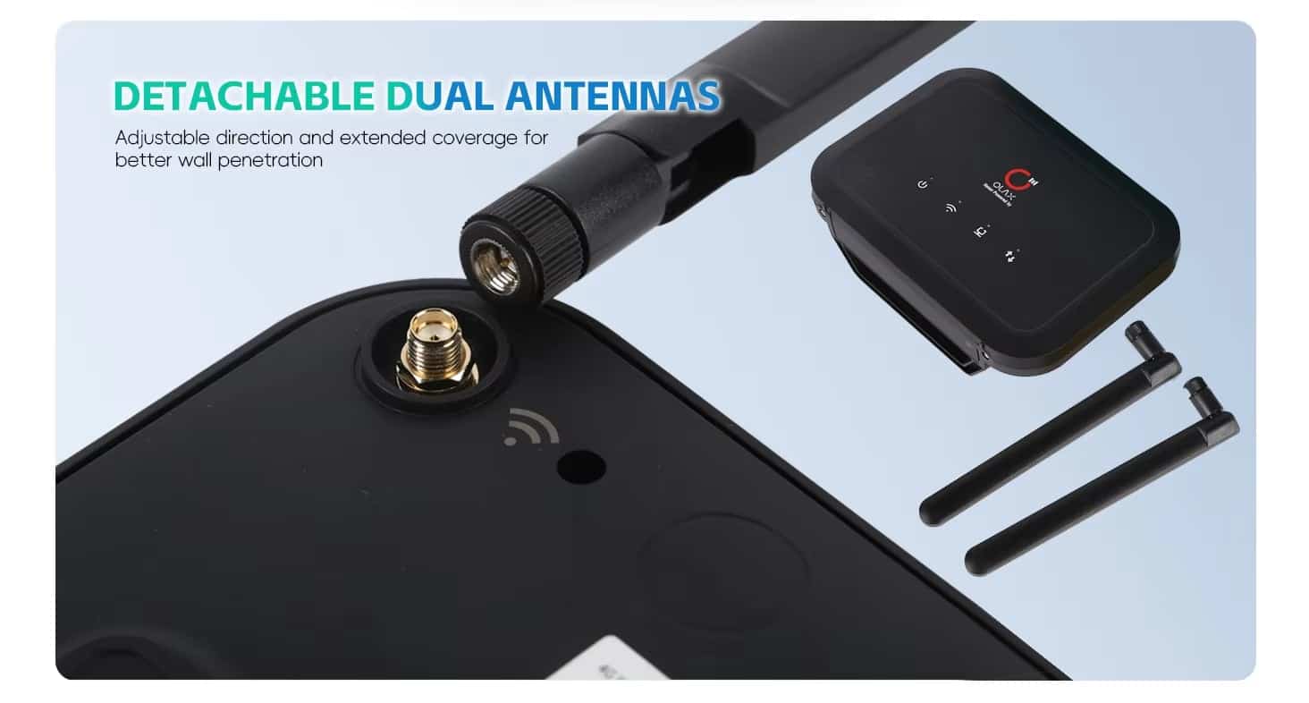 OLAX AX8 Pro WIFI 6 SMA 2 Antenna 4G Router With 5000mah Battery