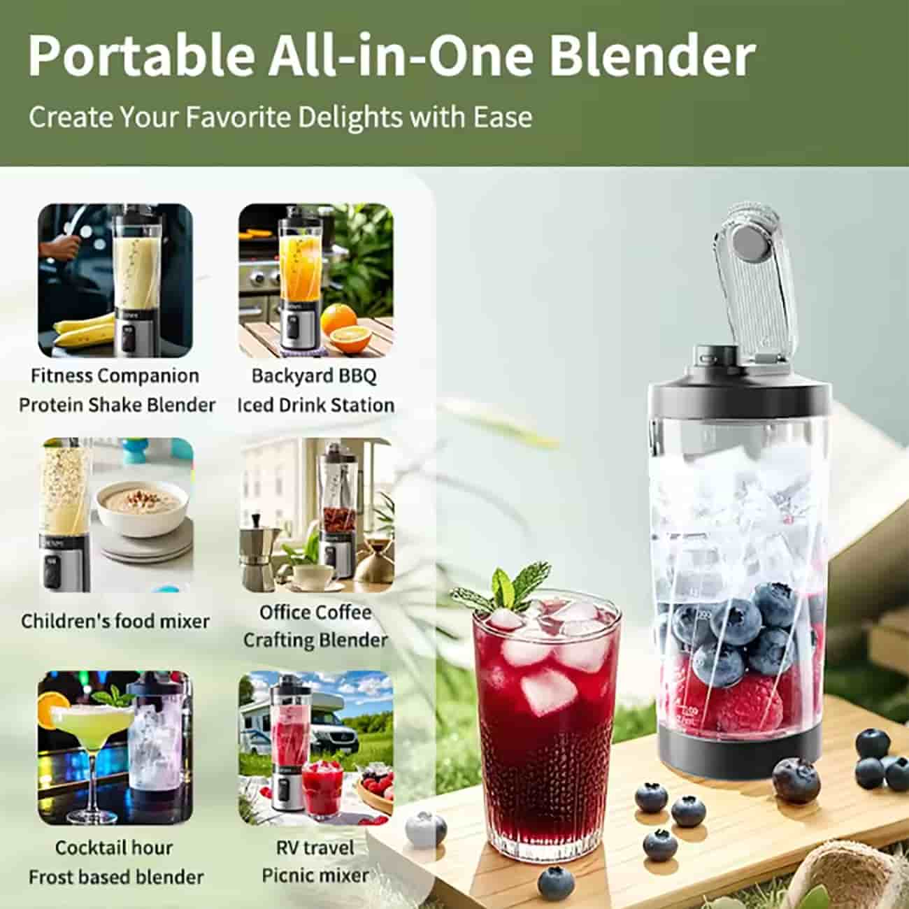 ZHENMI ZMGZ-J17 Portable Juicer with 500ml Large Capacity For Home Use