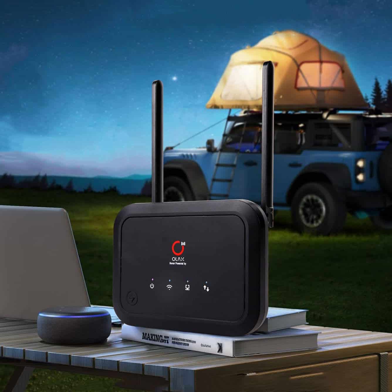 OLAX AX8 Pro WIFI 6 SMA 2 Antenna 4G Router With 5000mah Battery