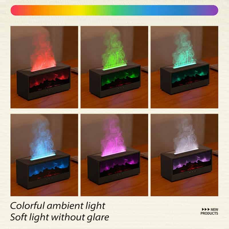 Fireplace A28 Diffuser Home Flame Humidifier Diffuser Essential Oils Air Diffuser with Remote Control