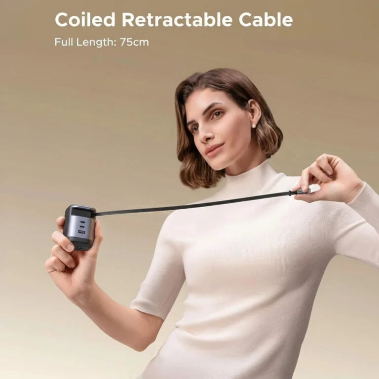 UGREEN X606 Nexode 100W GaN Charger with Retractable Cable