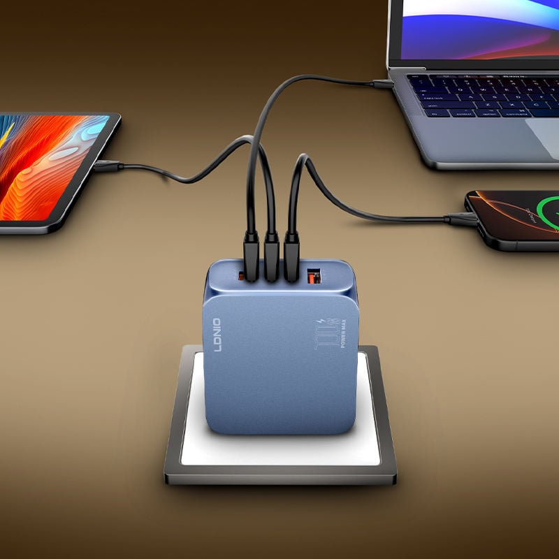 LDNIO Q8 100W GaN Fast Charger PD Charger 100W 5 Port 100W Charger