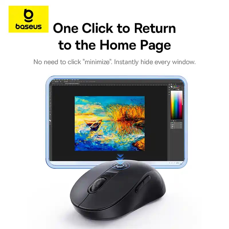 Baseus F02 Ergonomic Wireless Mouse Bluetooth Single