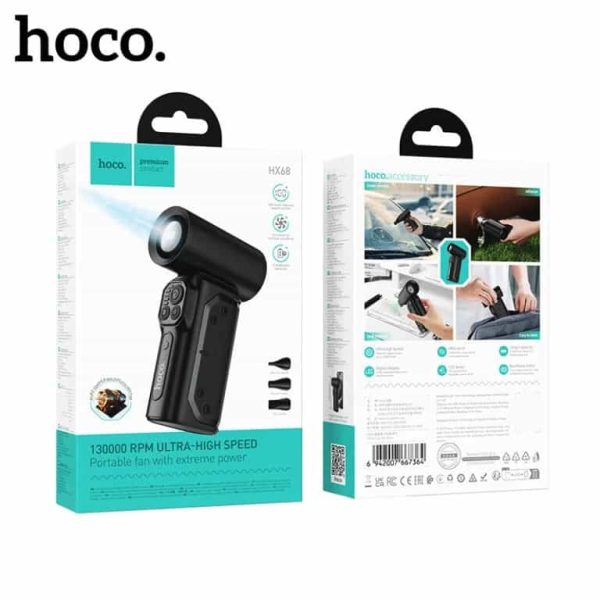 Hoco HX68 Ultra-High Speed Portable Turbo Fan - 8000mAh Battrey