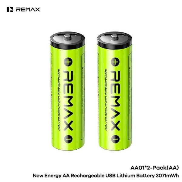 REMAX AA02 New Energy AA Rechargeable USB Lithium Battery 3071mWh